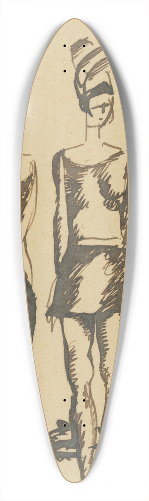 Kontantn Bauer - Figurlna kompozcia 39.3 inch art pintail longboard deck