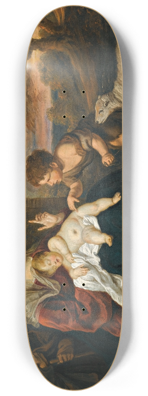 Gerard Seghers - The Holy Family With The Infant Saint John The Baptist 8.25 inch art skate deck