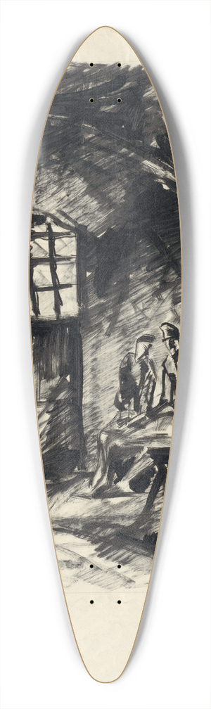 Kontantn Bauer - Sd v alri 39.3 inch art pintail longboard deck