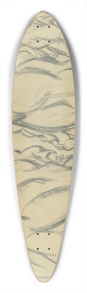 Kontantn Bauer - tdia muskch postv 39.3 inch art pintail longboard deck