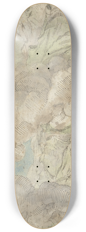 Gerard ter Borch - Gezicht op de Solfatara bij Pozzuoli, buiten Napels 8.25 inch art skate deck
