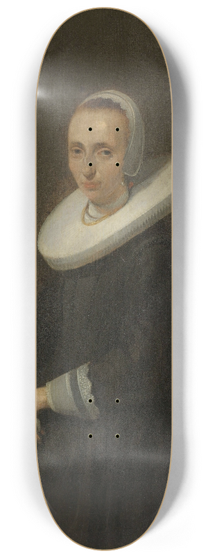 Gerard ter Borch - Johanna Bardoel (d after 1667). Wife of Gerard van der Schalcke 8.25 inch art skate deck Gerard ter Borch - Johanna Bardoel (d after 1667). Wife of Gerard van der Schalcke 8.25 inch art skate deck