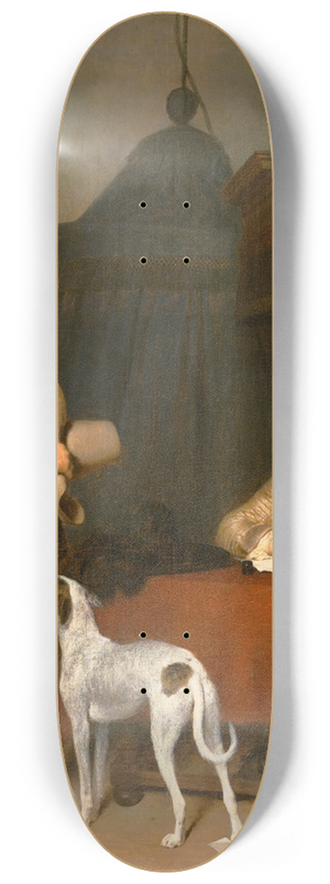 Gerard ter Borch - Officer Writing a Letter, with a Trumpeter 8.25 inch art skate deck