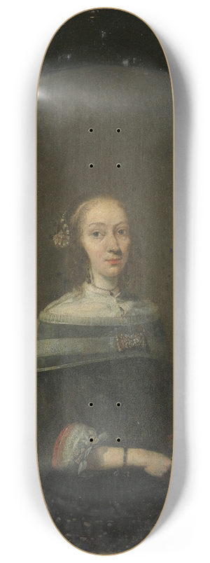 Gerard ter Borch - Portrait of a Woman 8.25 inch art skate deck