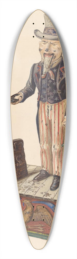 Kurt Melzer - Toy Bank  Uncle Sam 39.3 inch art pintail longboard deck