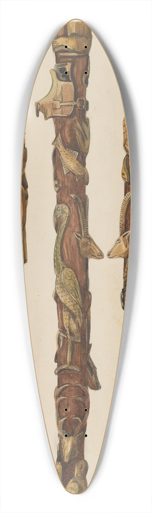 Kurt Melzer - Walking Sticks 39.3 inch art pintail longboard deck