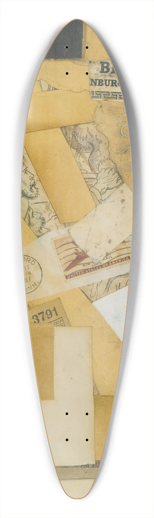 Kurt Schwitters - Black Nburgh 39.3 inch art pintail longboard deck