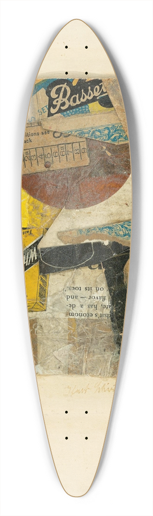 Kurt Schwitters - C 31 39.3 inch art pintail longboard deck