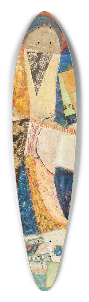 Kurt Schwitters - c 71 falling paper pieces 39.3 inch art pintail longboard deck
