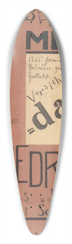 Kurt Schwitters - Die Kathedrale  Die Silbergule 39.3 inch art pintail longboard deck