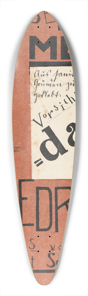 Kurt Schwitters - Die Silbergule 39.3 inch art pintail longboard deck