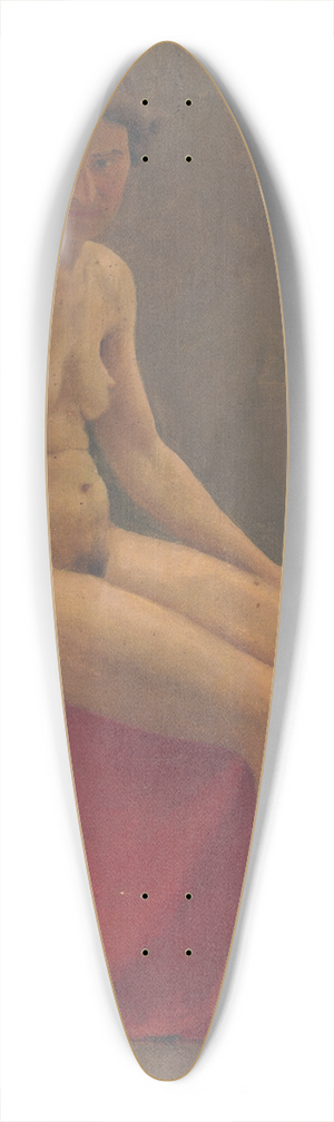 Ladislav Tresko - Seated Nude 39.3 inch art pintail longboard deck