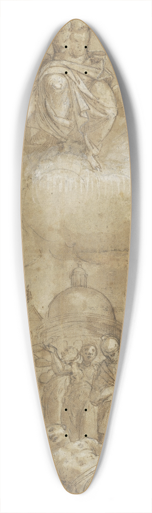 Lattanzio Gambara - Plague Victims Pleading for Help from Christ, the Virgin, and Saint Roch 39.3 inch art pintail longboard deck