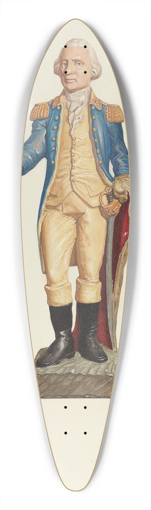 Laura Bilodeau - George Washington 39.3 inch art pintail longboard deck