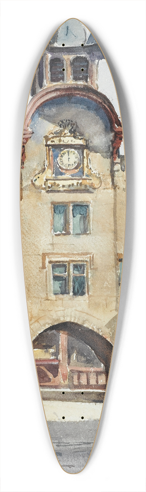 Laure Brouardel - Exposition de 1900, le Vieux Paris 39.3 inch art pintail longboard deck