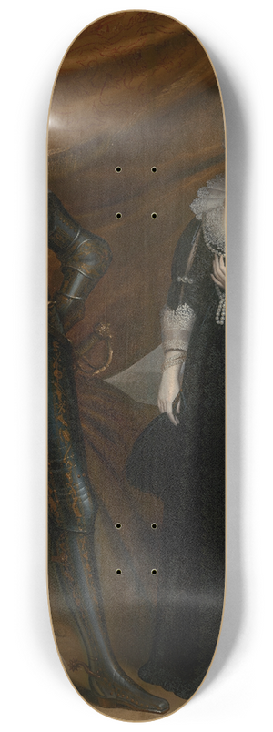 Gerard van Honthorst - Double Portrait of Frederik Hendrik (1584- 1647) and Amalia of Solms-Braunfels (1602- 1675) 8.25 inch art skate deck