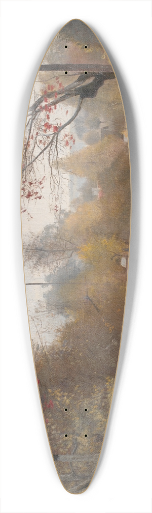 Laurits Andersen Ring - The Road at Mogenstrup, Zealand. Autumn 39.3 inch art pintail longboard deck