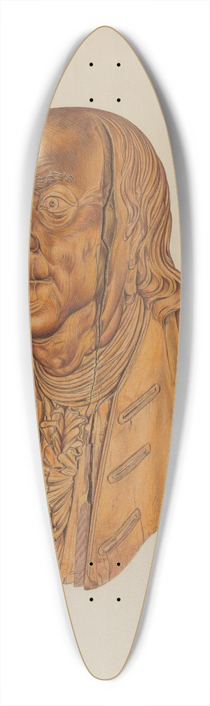 Lawrence Flynn - Figurehead  Benjamin Franklin 39.3 inch art pintail longboard deck