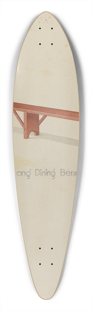 Lawrence Foster - Shaker Long House Bench 39.3 inch art pintail longboard deck