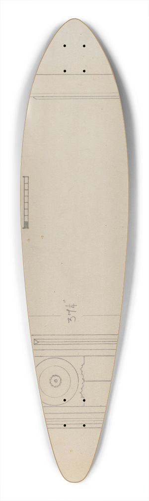 Lawrence Phillips - Clock 39.3 inch art pintail longboard deck