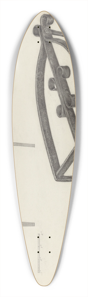 Lazar Rubinstein - Flat Iron Holder 39.3 inch art pintail longboard deck
