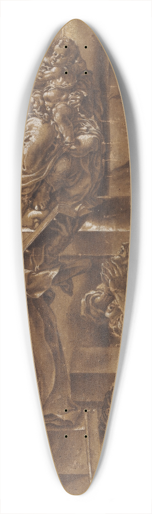 Lelio Orsi - Madonna med barnet samt apostlen Andreas (t.v.) og den hellige Judas (t.h.) 39.3 inch art pintail longboard deck