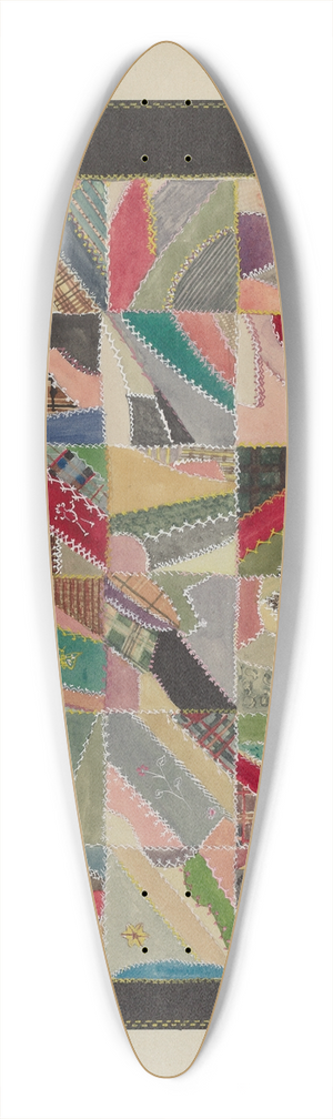 Lena Nastasi - Crazy Quilt 39.3 inch art pintail longboard deck