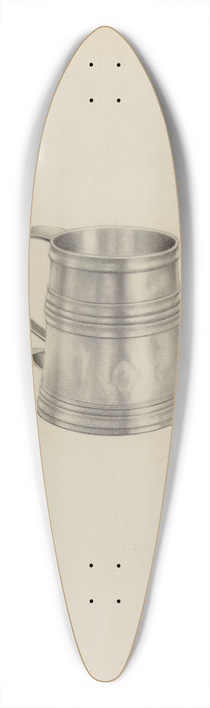 Leo Drozdoff - Silver Mug 39.3 inch art pintail longboard deck