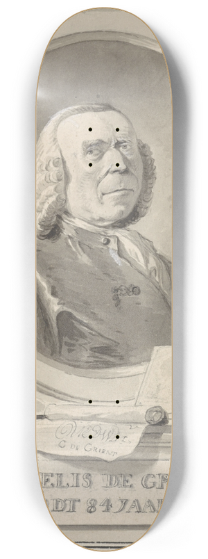Gerard van Nijmegen - Portret van Cornelis de Grient 8.25 inch art skate deck
