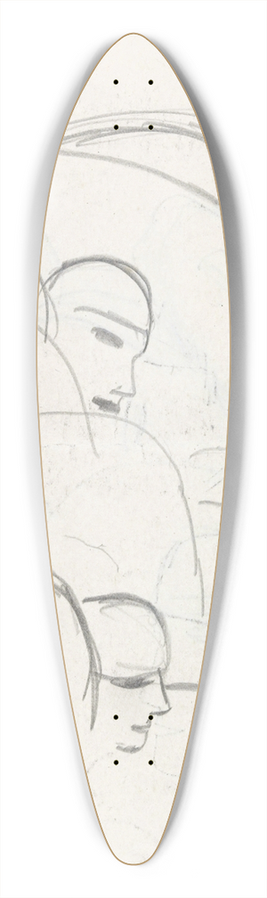 Leo Gestel - Schetsblad met studies voor een omhelsing, kus 39.3 inch art pintail longboard deck
