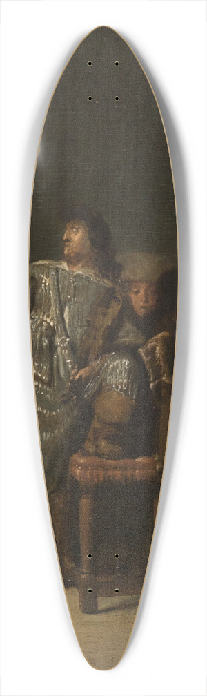 Leonaert Bramer - Musizierende Offiziere 39.3 inch art pintail longboard deck