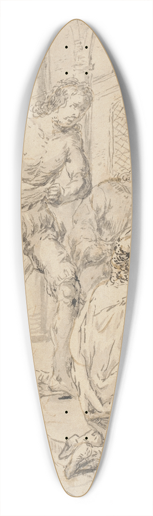 Leonaert Bramer - Sacrificial Scene 39.3 inch art pintail longboard deck