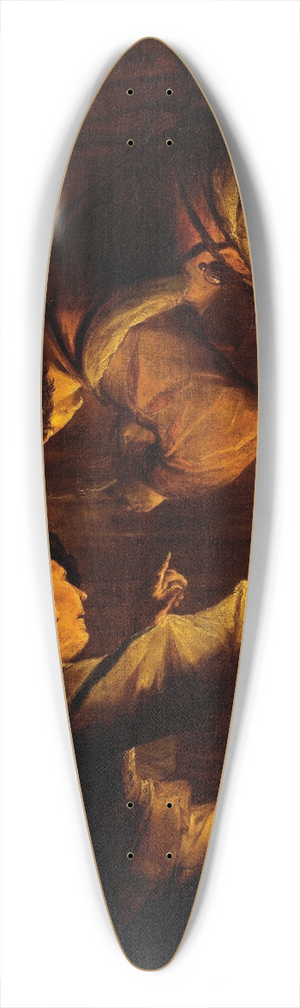 Leonaert Bramer - St Peters Denial 39.3 inch art pintail longboard deck