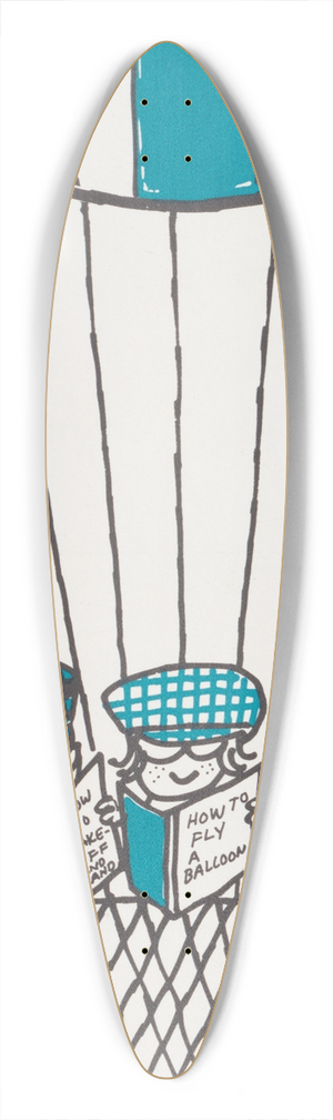 Leonard Kessler - I like books 39.3 inch art pintail longboard deck