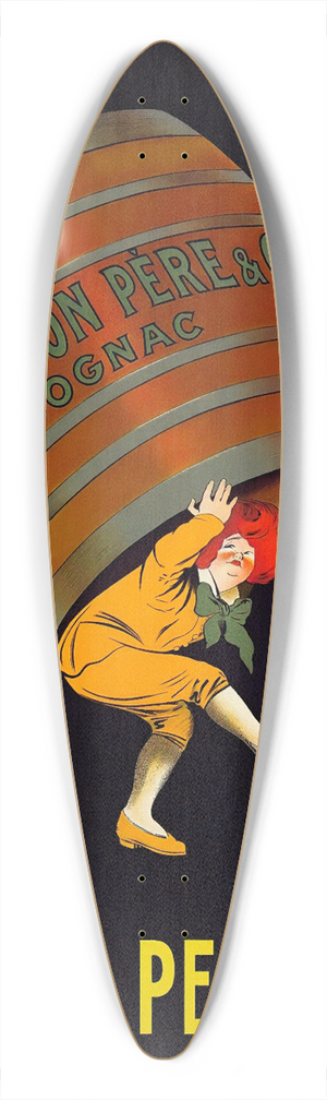 Leonetto Cappiello - Cognac Pellisson 39.3 inch art pintail longboard deck