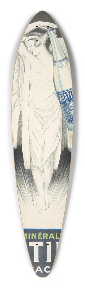 Leonetto Cappiello - Eau Minrale des Abatilles 39.3 inch art pintail longboard deck