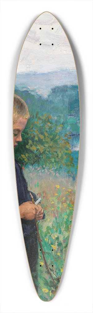 Leon Giran-Max - Siblings in the Flowery Meadows 39.3 inch art pintail longboard deck