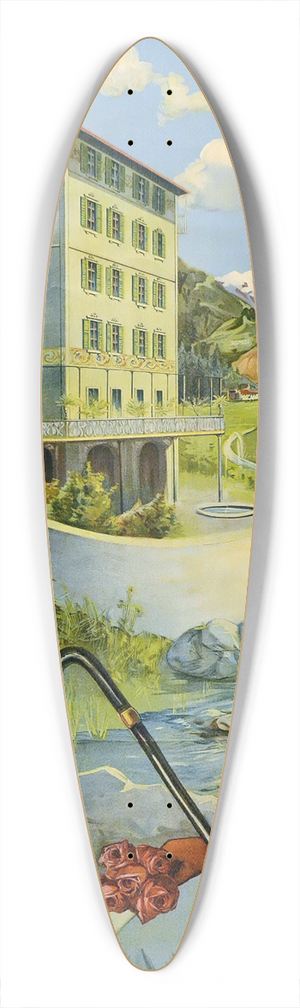 Leonida Edel - Albergo Ardesio 39.3 inch art pintail longboard deck