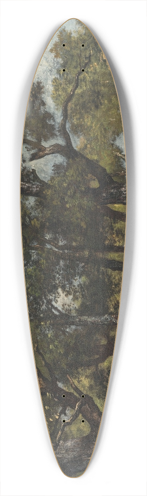 Leon Richet - Near Barbizon; by a farm 39.3 inch art pintail longboard deck