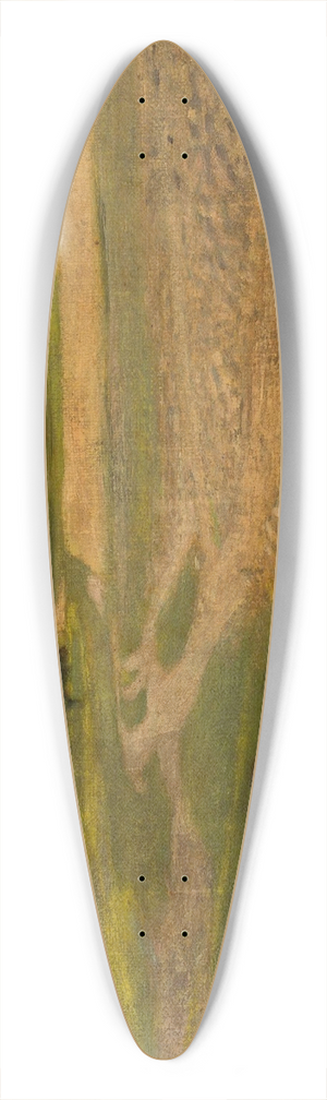 Leon Szpdrowski - Landscape of fields 39.3 inch art pintail longboard deck