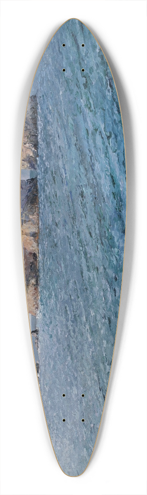 Leontine von Littrow - Rocky seaside 39.3 inch art pintail longboard deck