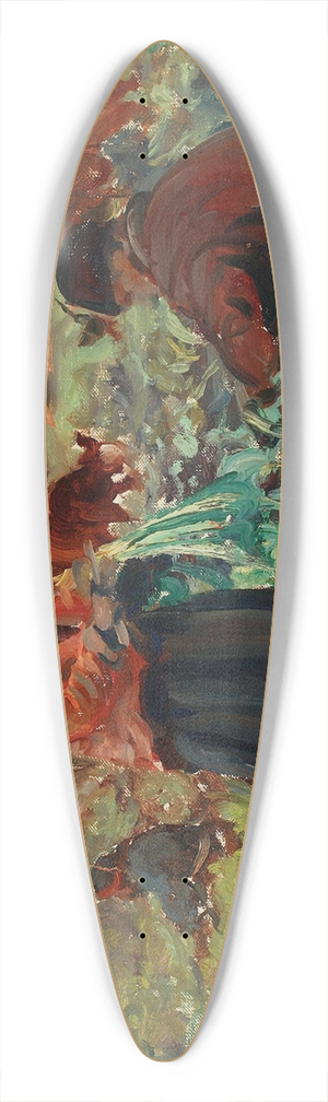 Leon Wyczkowski - Harvesting beetroots II 39.3 inch art pintail longboard deck