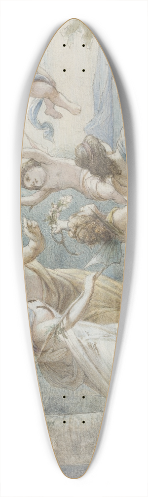 Leopold Bode - Das schwebende Knigspaar Oberon und Titania, begleitet von weiteren Elfen 39.3 inch art pintail longboard deck