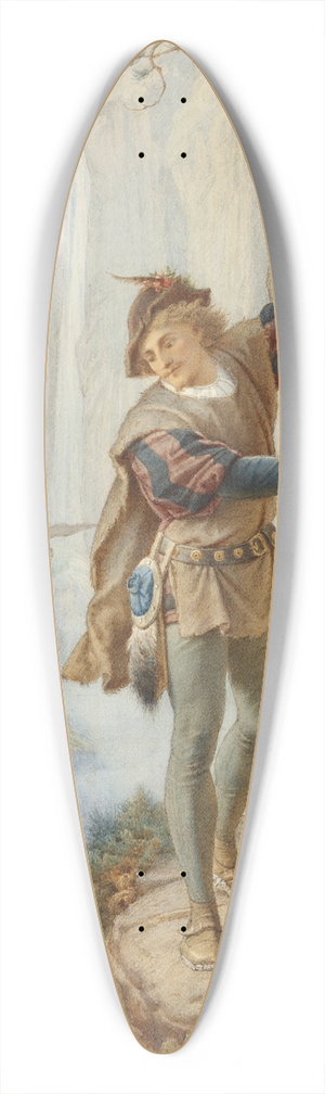 Leopold Bode - Illustration zu Schillers Berglied (linker Teil) 39.3 inch art pintail longboard deck
