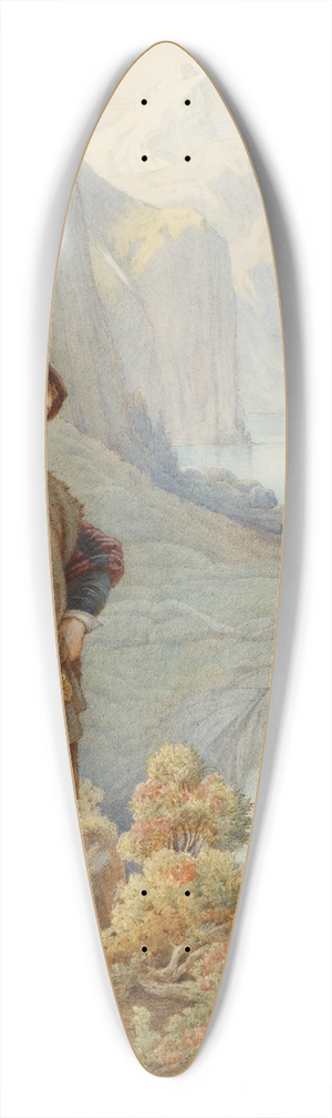 Leopold Bode - Illustration zu Schillers Berglied (rechter Teil) 39.3 inch art pintail longboard deck