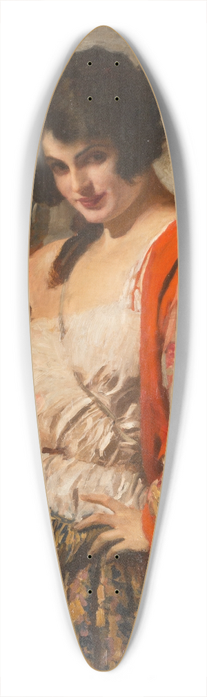 Leopold Schmutzler - Spanish beauty with guitar 39.3 inch art pintail longboard deck