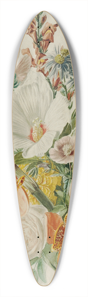 Leopold von Stoll - Blumenstrau mit Hibiscus und Lilien 39.3 inch art pintail longboard deck