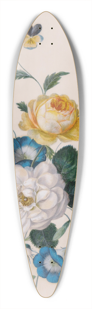 Leopold Zinngger - Blumenensemble 39.3 inch art pintail longboard deck