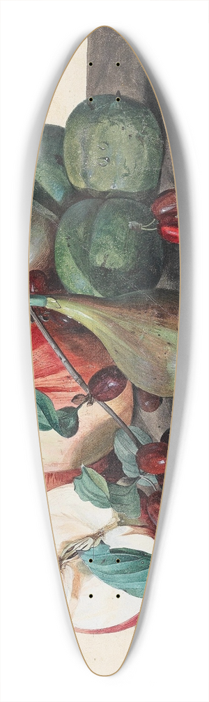 Leopold Zinngger - Stillleben mit pfeln, Feigen und Cornelkirsche 39.3 inch art pintail longboard deck