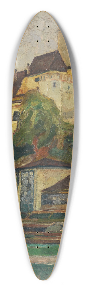 Leo Putz - Schloss Seefeld IV 39.3 inch art pintail longboard deck